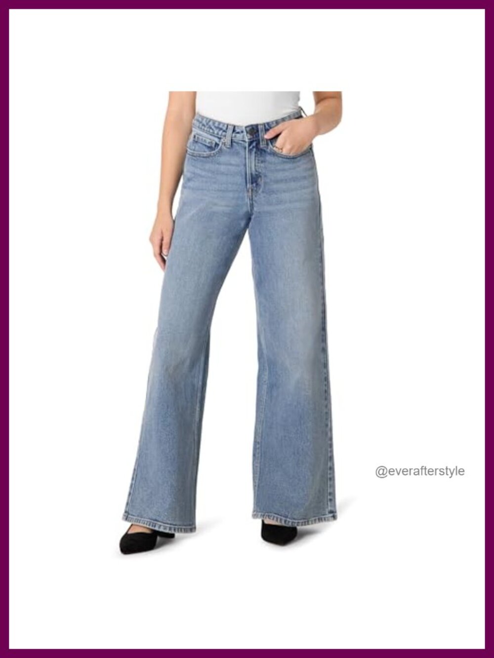 High-Rise Wide Leg Crop Jeans Midweight Denim